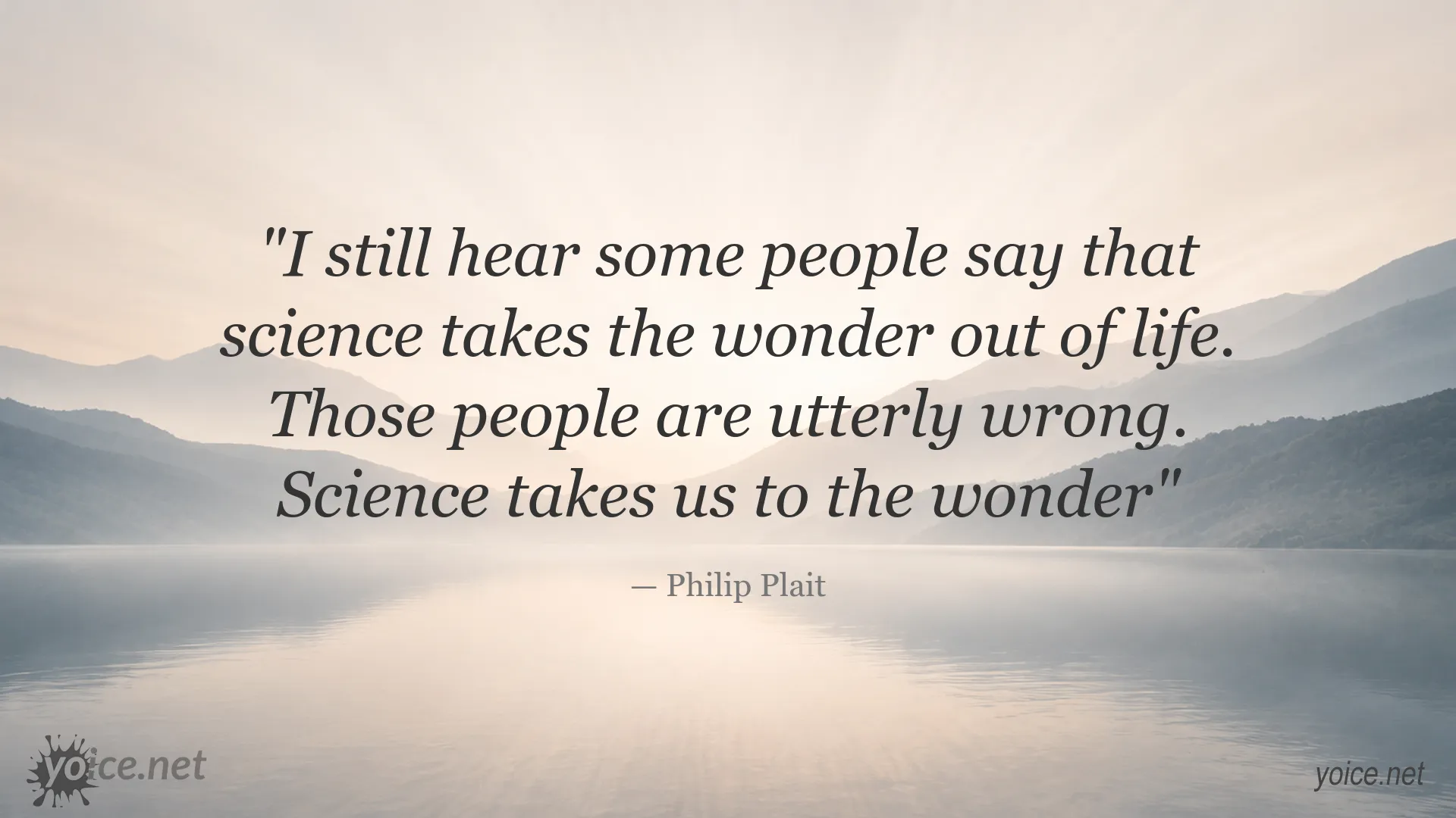 Inspirational science and wonder quote by Philip Plait