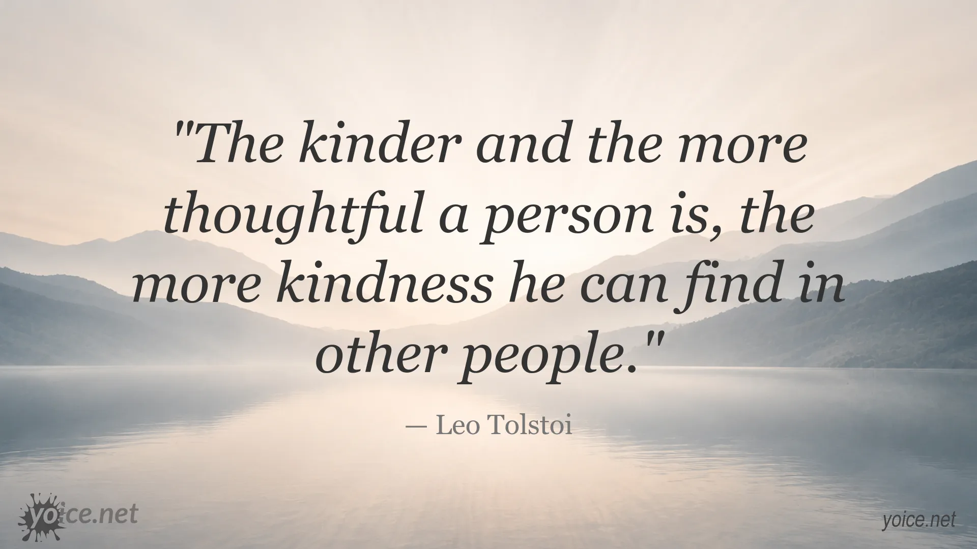 Kindness quote by Leo Tolstoy