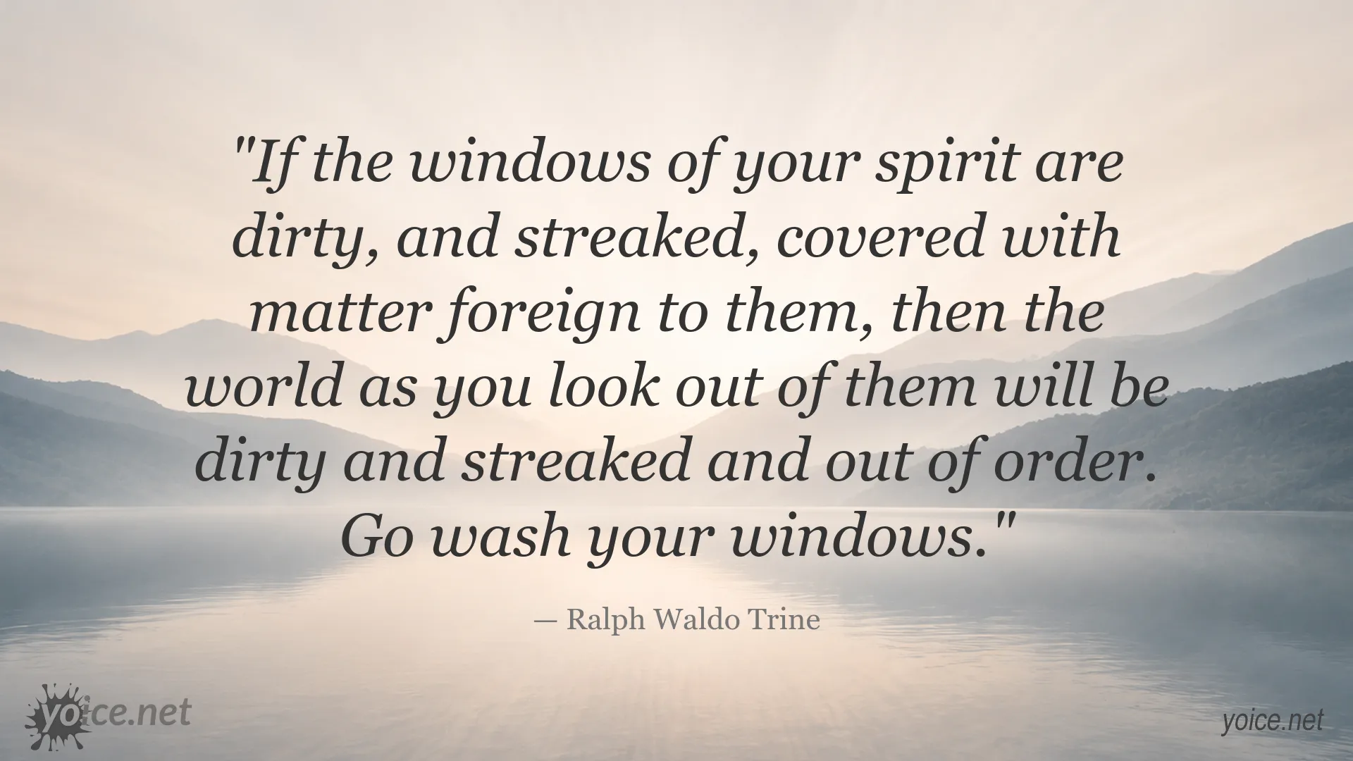 Inspirational quote image attributed to Ralph Waldo Trine