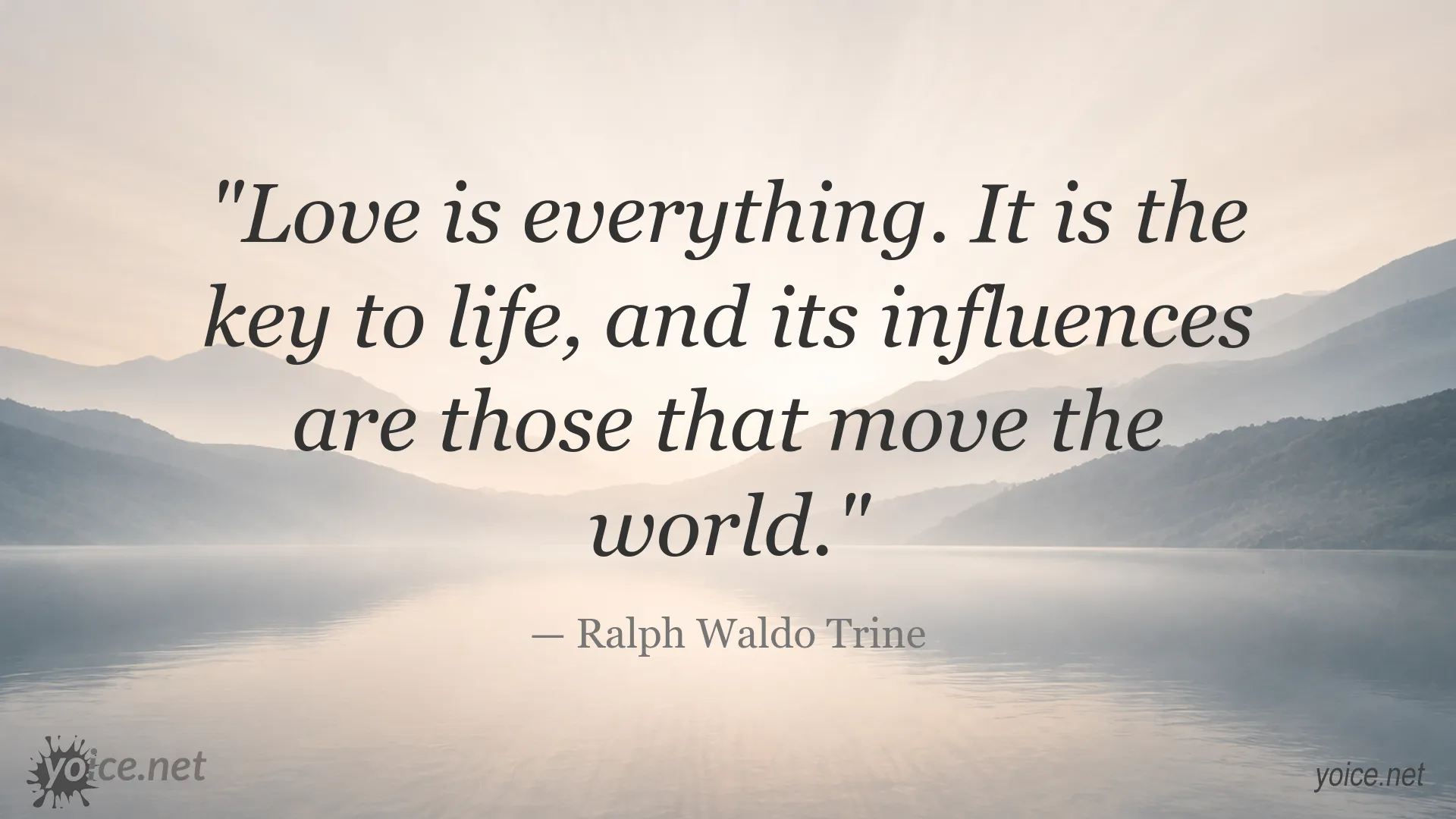 Inspirational quote image attributed to Ralph Waldo Trine