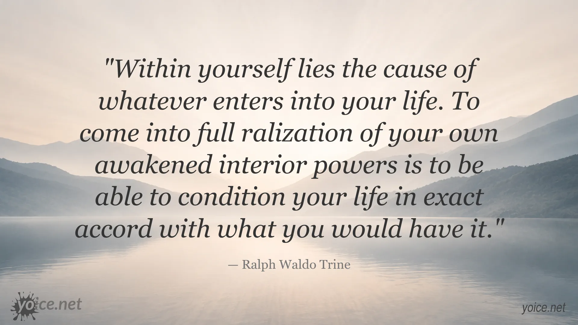 Ralph Waldo Trine quote about discovering inner powers and shaping your life