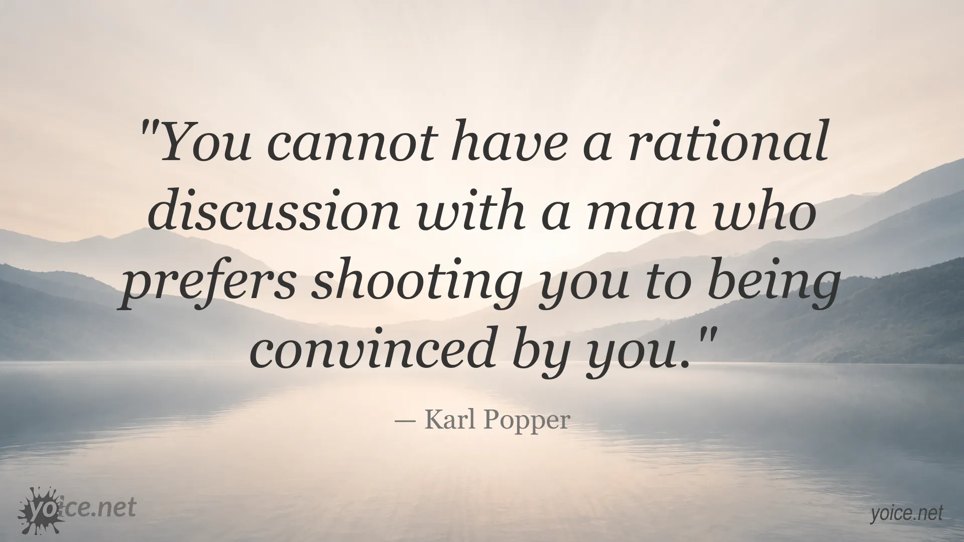 Karl Popper quote about rational discussion and persuasion