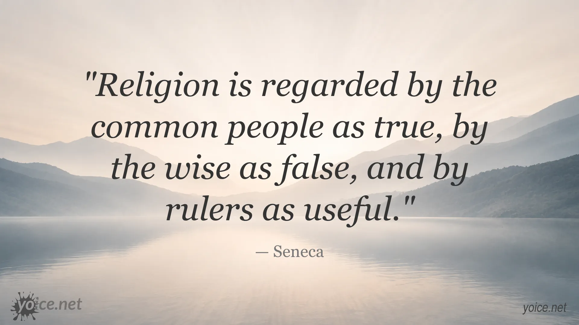 Quote about religion and perception by Seneca