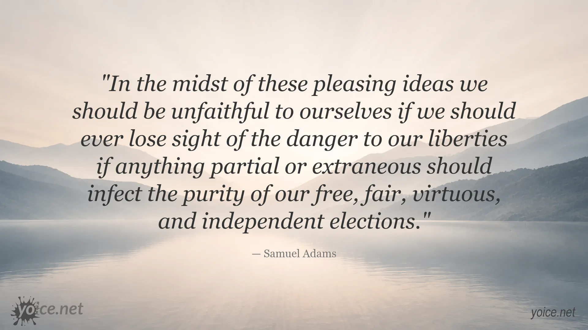 Samuel Adams quote image about free and fair elections