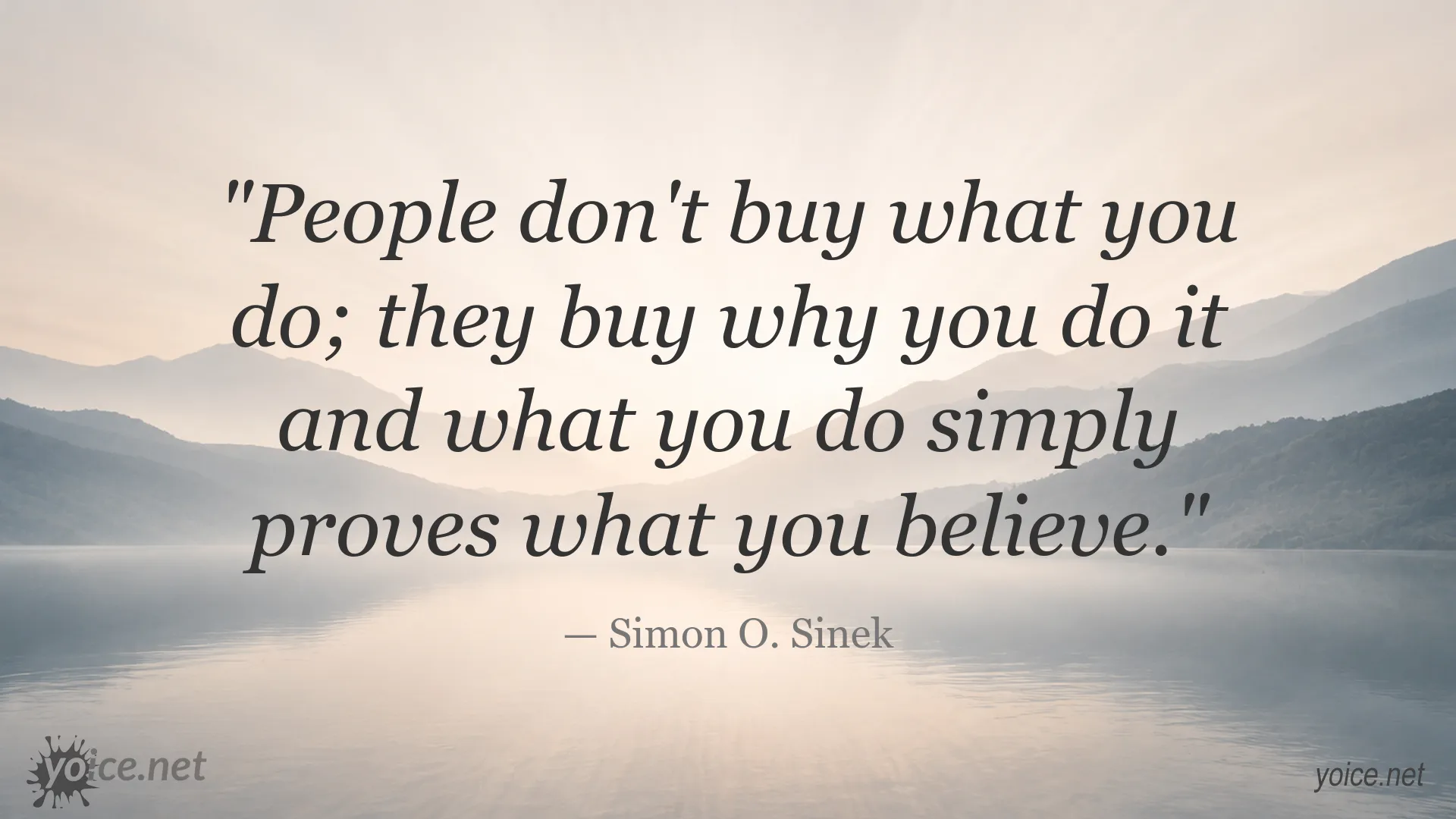 Quote graphic by Simon O. Sinek about motivation and credibility