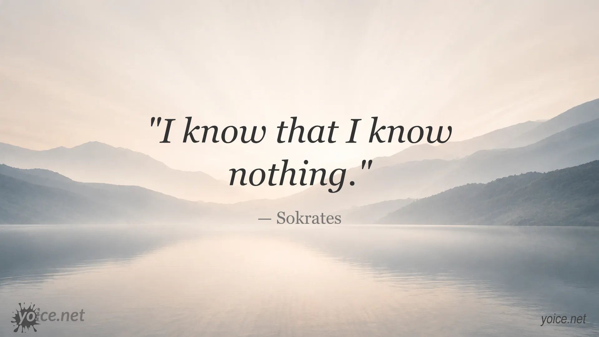 Inspirational quote by Sokrates about knowledge and ignorance