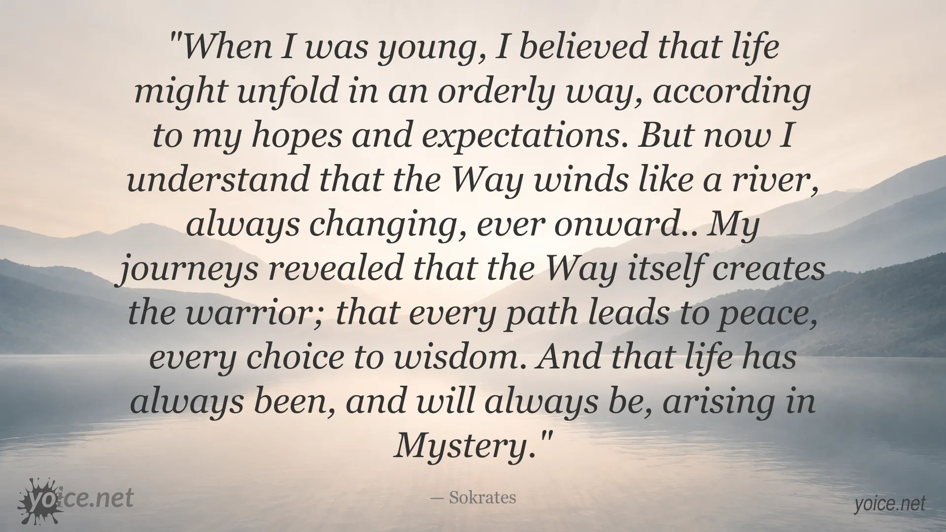 Inspirational life and wisdom quote by Sokrates