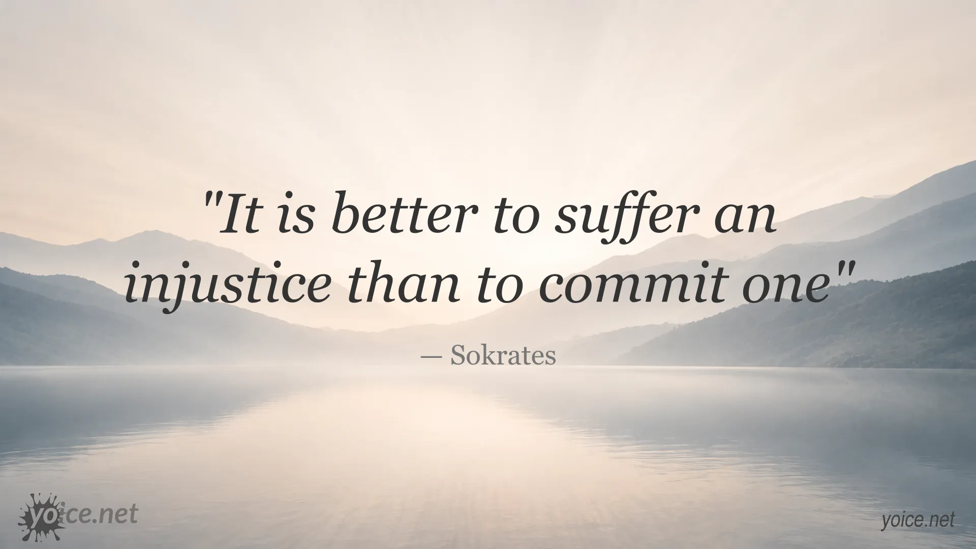 Quote by Sokrates about suffering an injustice rather than committing one