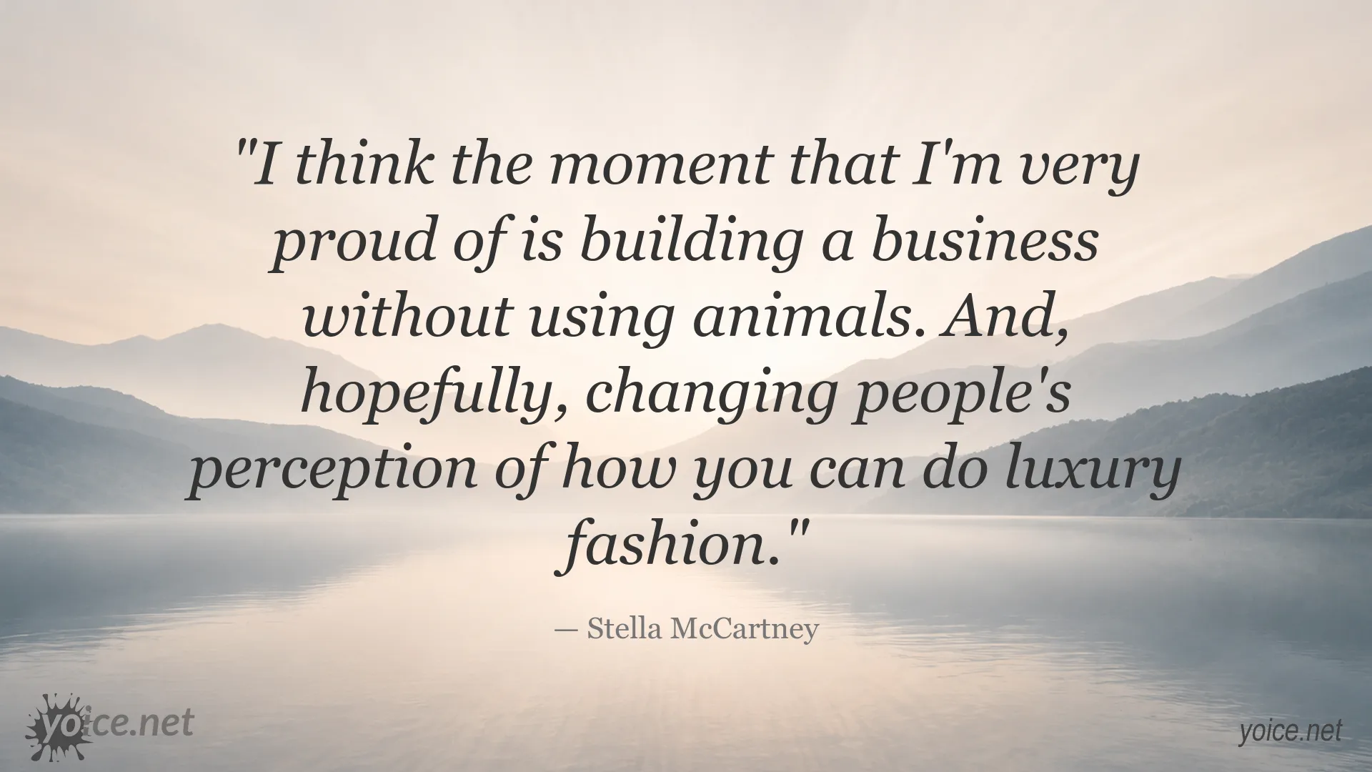 Stella McCartney discussing how animal-free materials can shape the future of luxury fashion