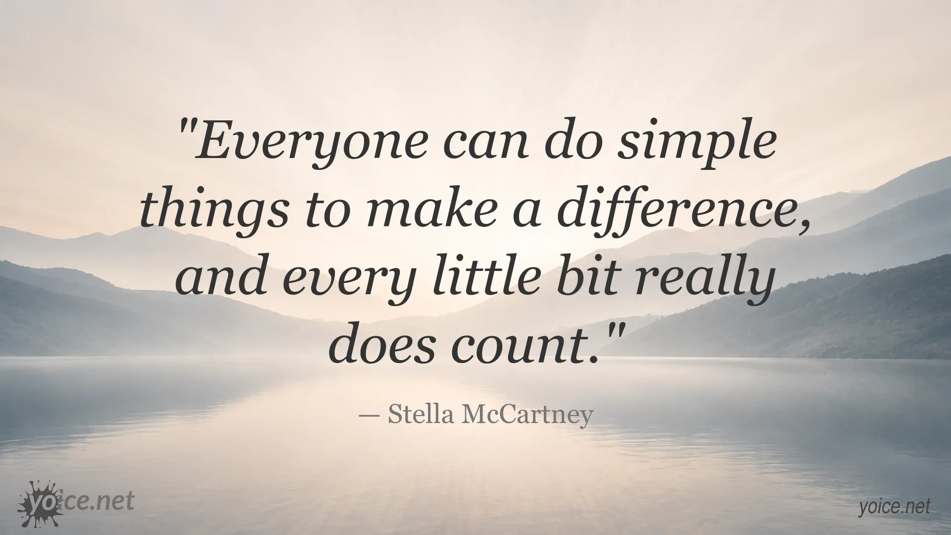 Inspirational quote image attributed to Stella McCartney