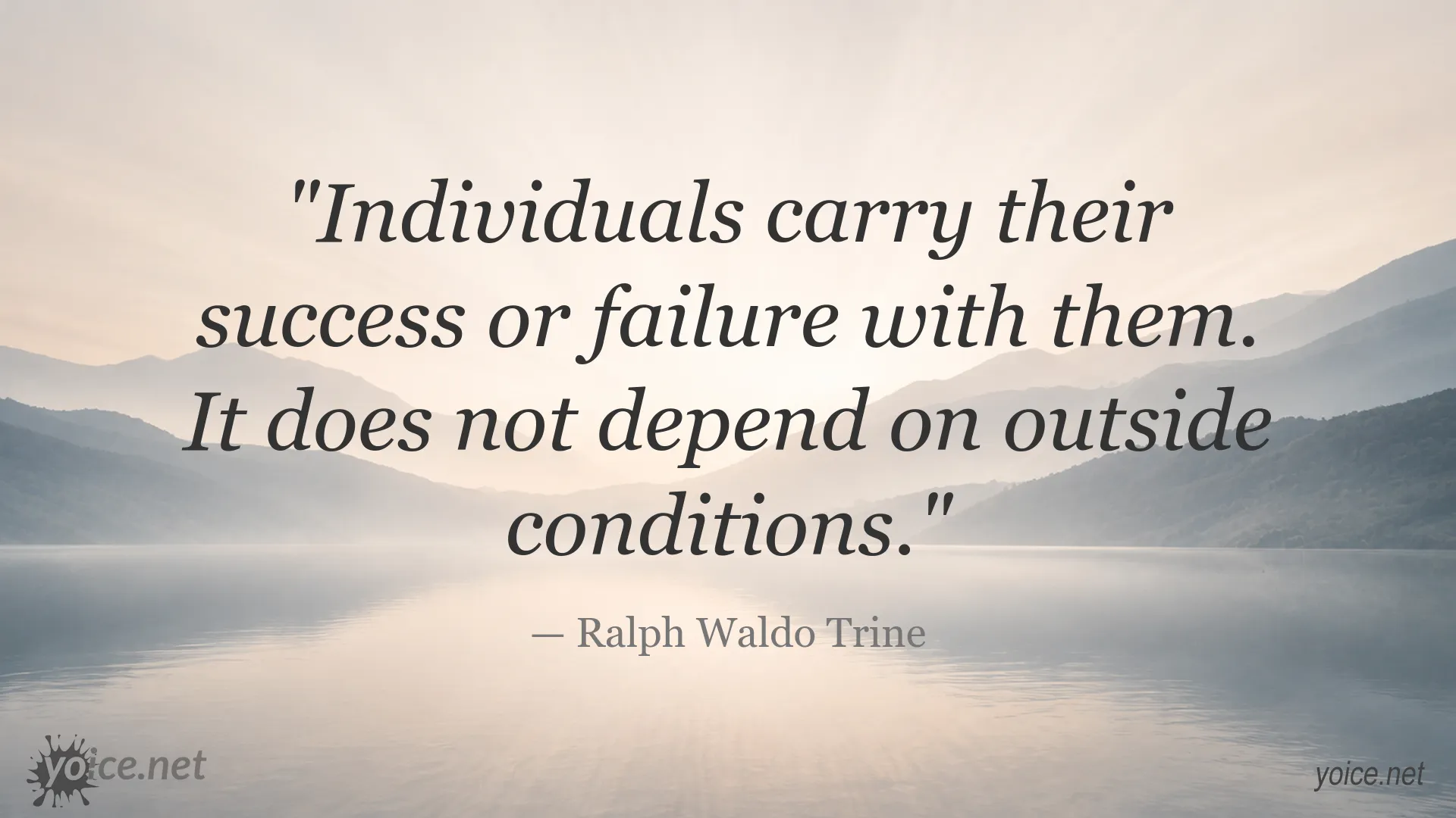 Inspirational success and failure quote image by Ralph Waldo Trine