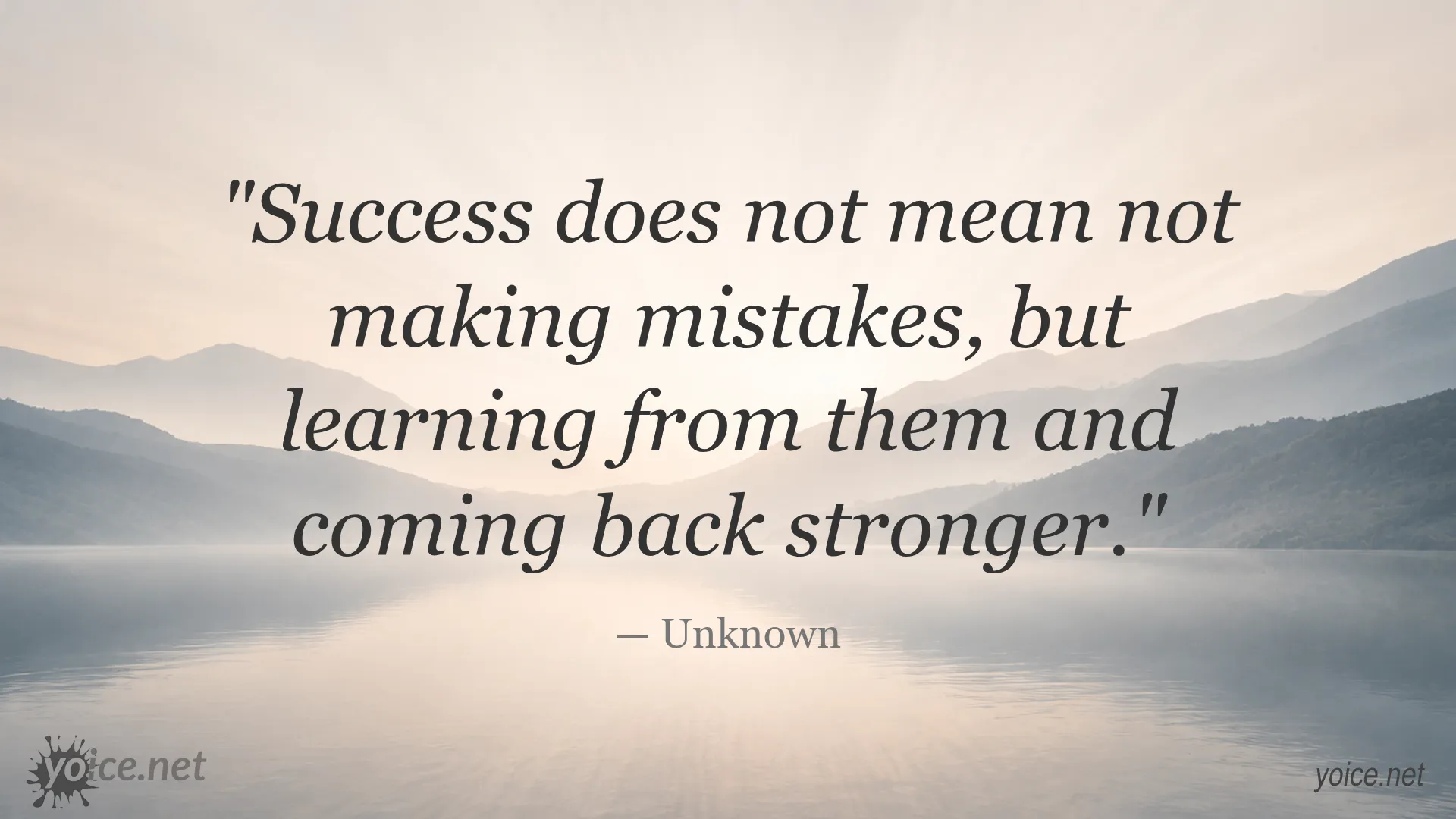 Quote about success and learning from mistakes by Unknown author