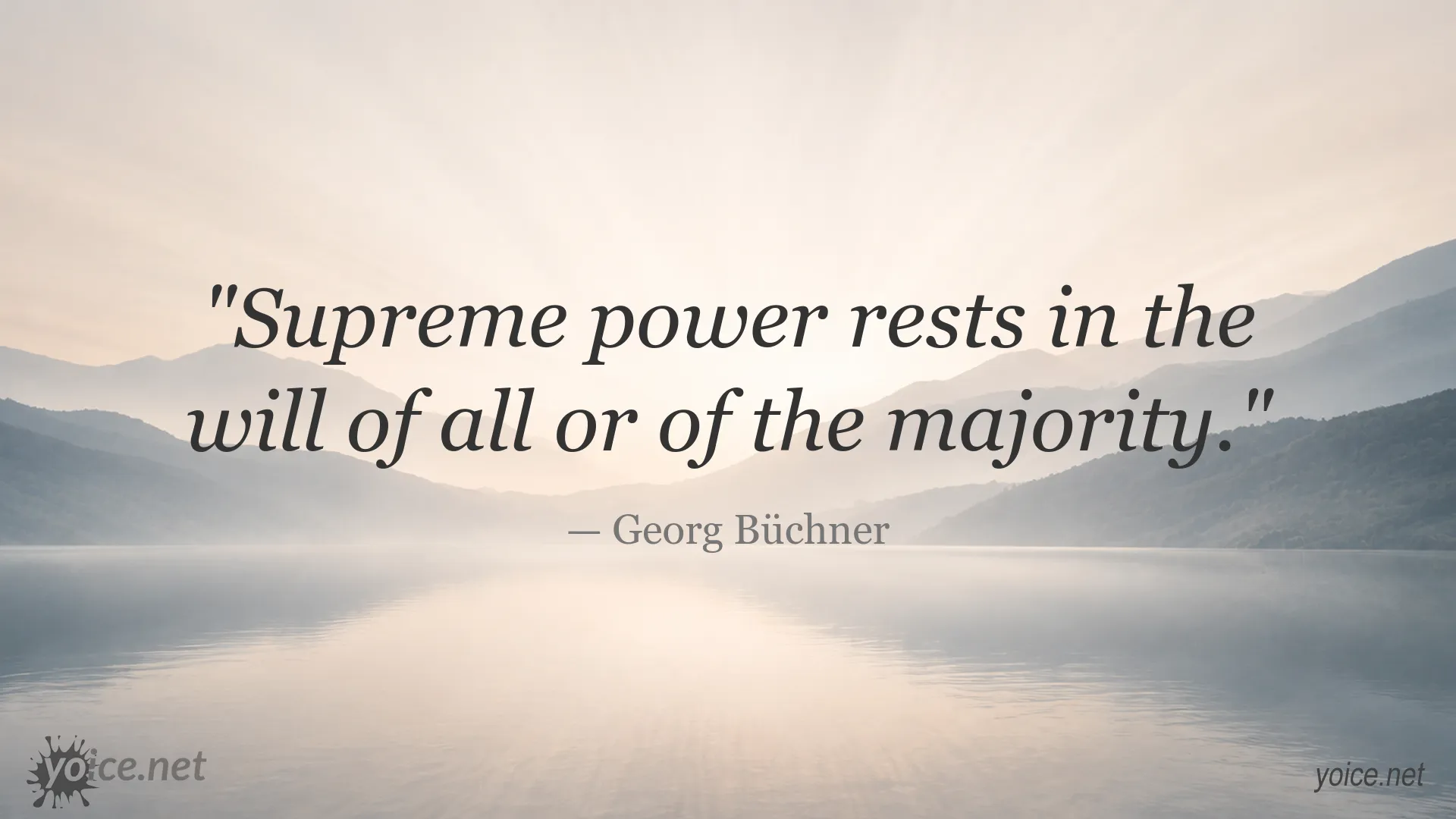 Georg Büchner quote about supreme power and popular sovereignty