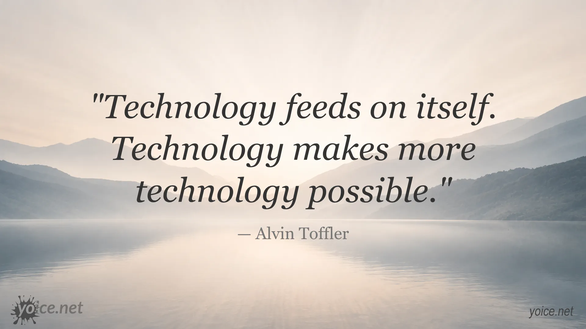 Inspirational quote on technology and progress by Alvin Toffler