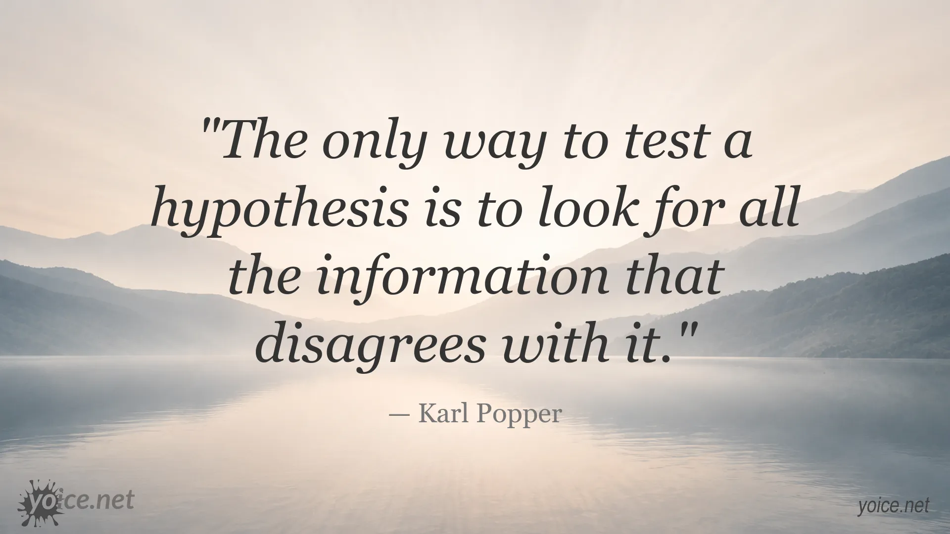 Testing hypotheses quote image attributed to Karl Popper