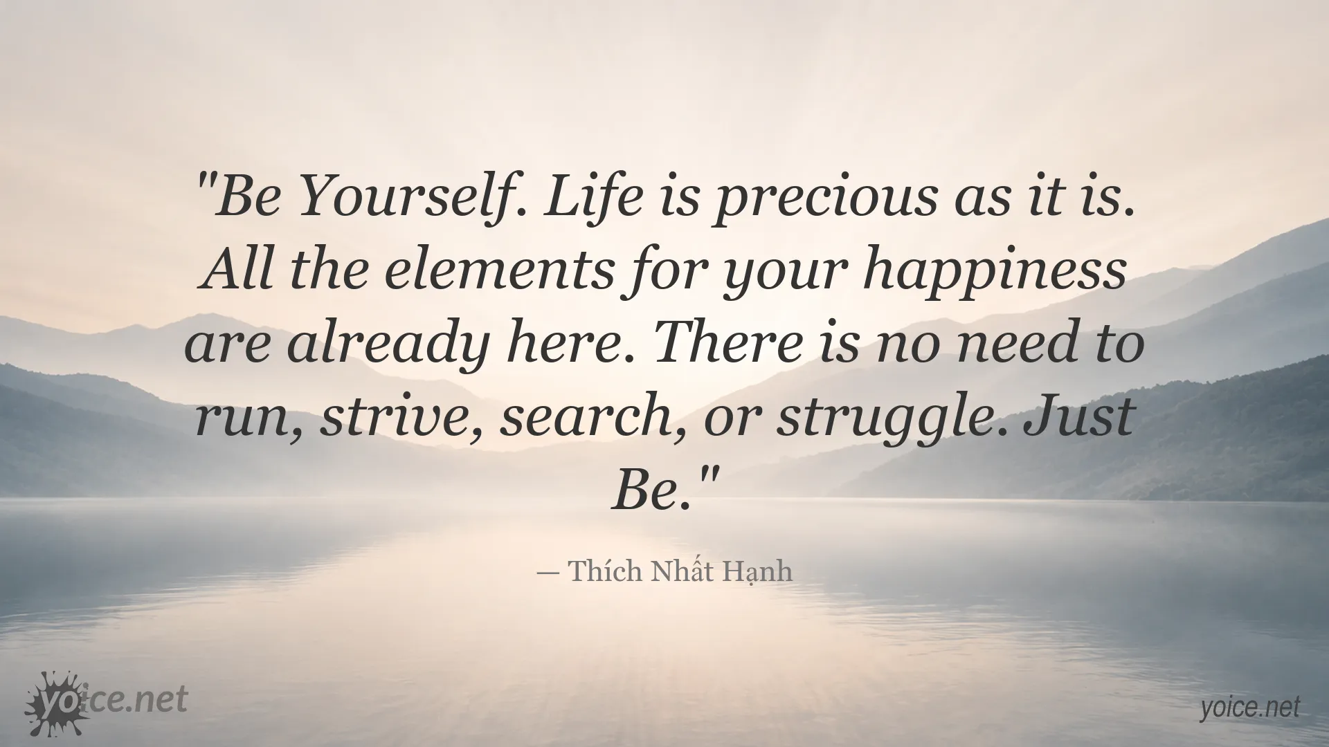 Thích Nhất Hạnh quote image about self-acceptance and mindfulness
