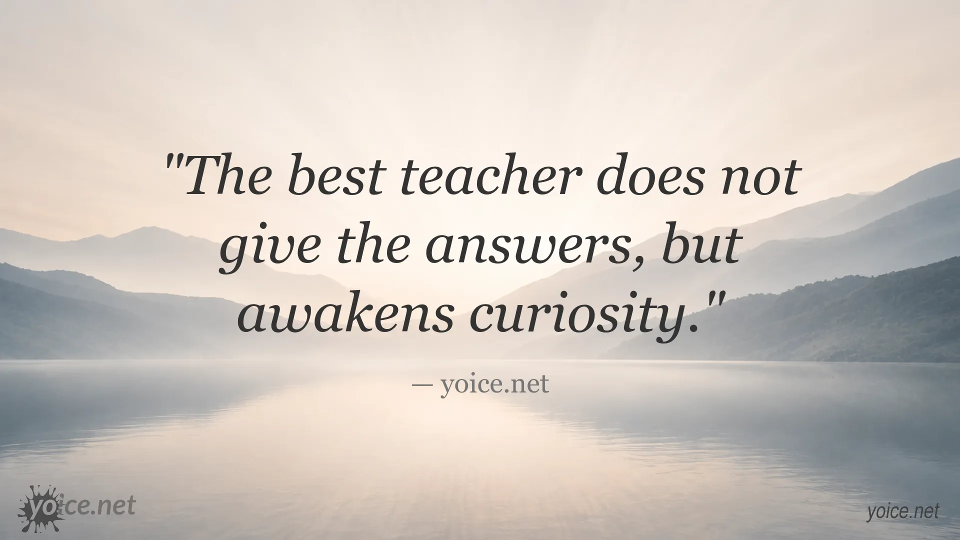 Inspirational quote about teaching by yoice.net