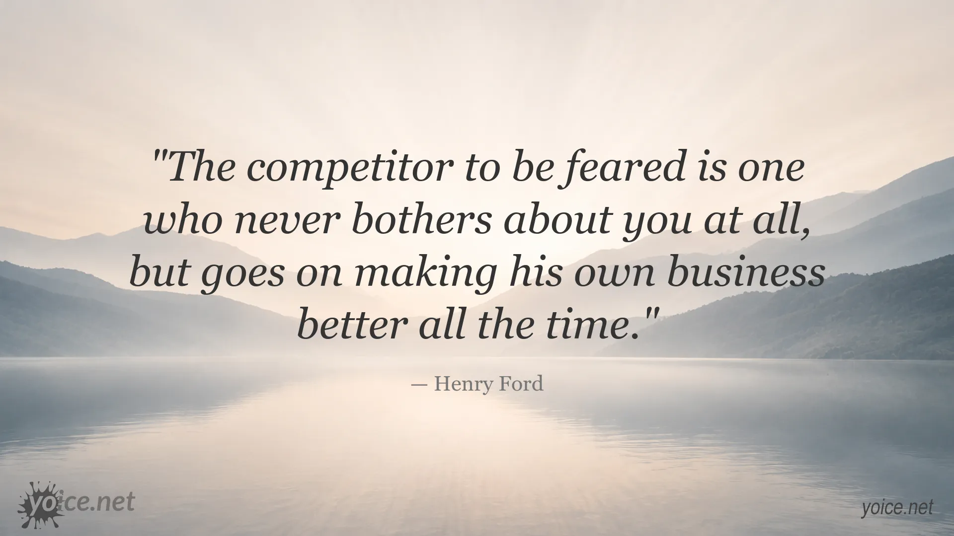 Inspirational business competition quote image by Henry Ford