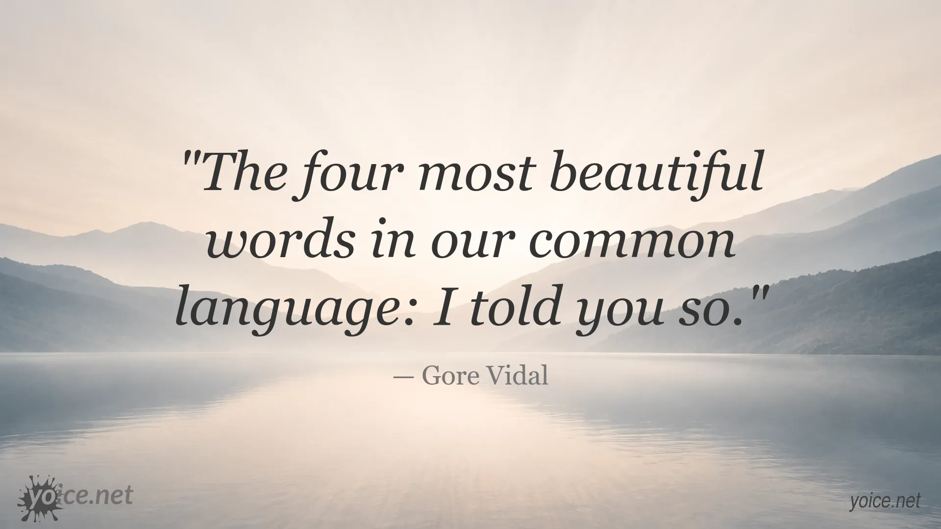 Inspirational quote graphic featuring a quote by Gore Vidal