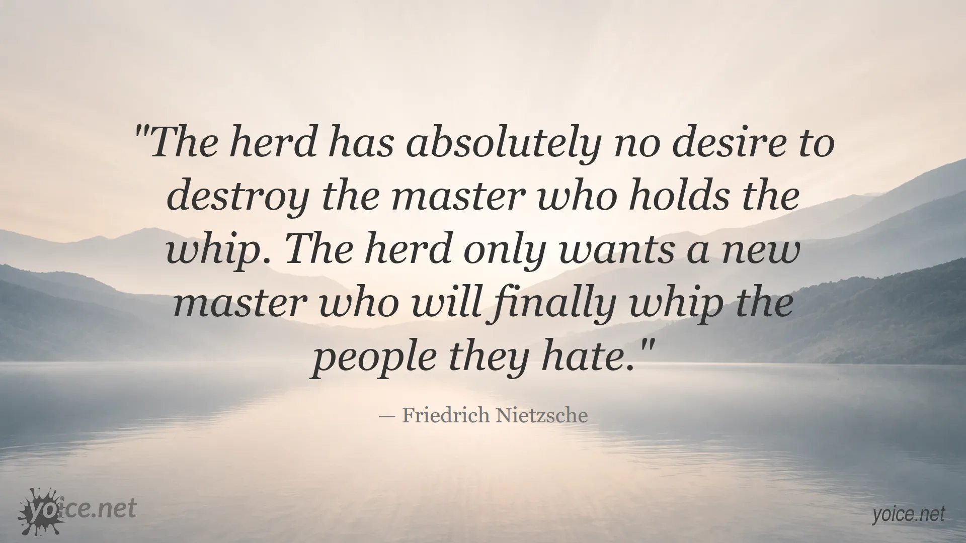 Friedrich Nietzsche quote image from The Herd and the Leader