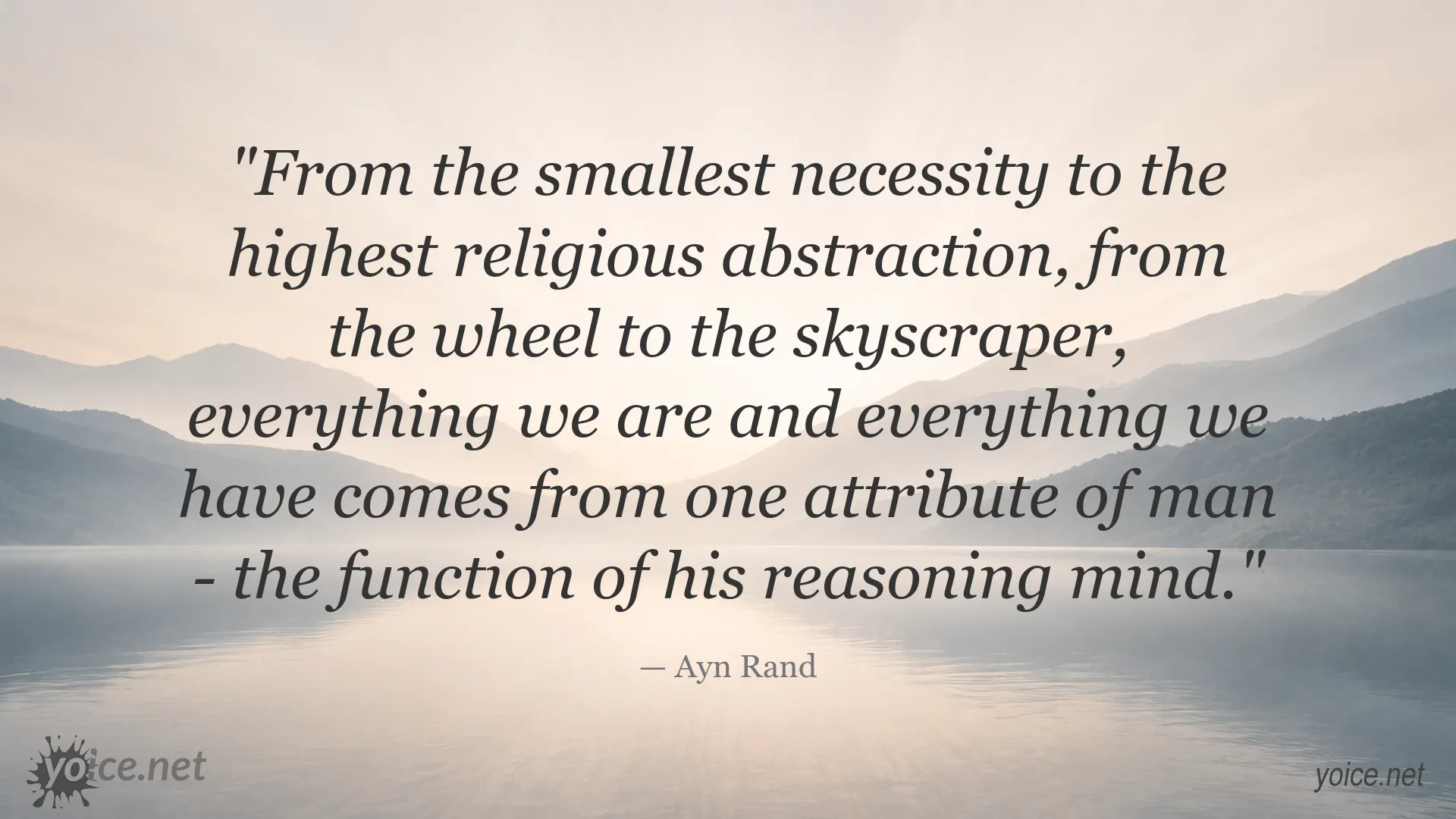 The Power of Reason quote image by Ayn Rand