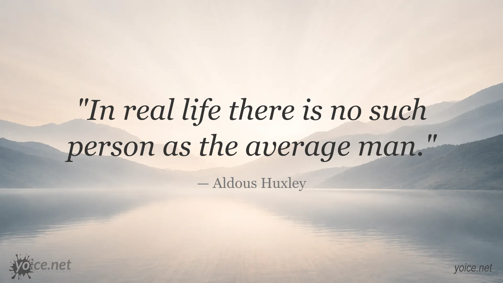 Inspirational quote image featuring Aldous Huxley