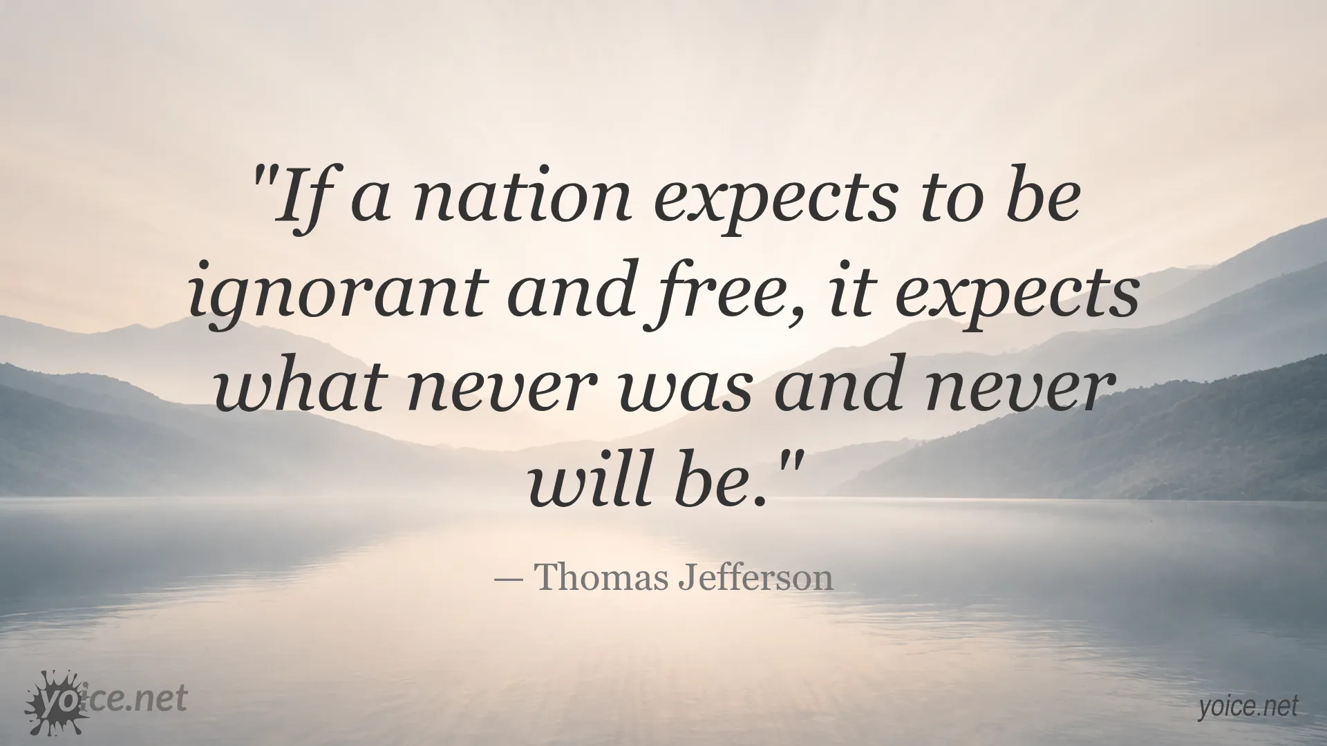 Quote by Thomas Jefferson on the relationship between freedom and education