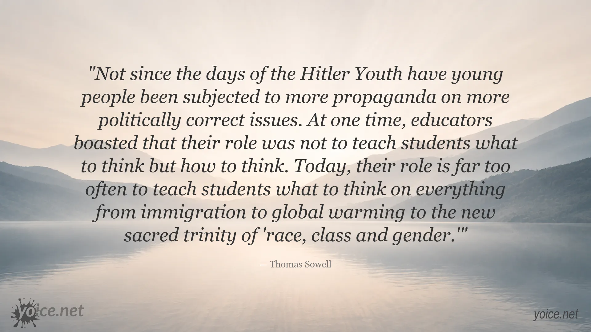 Thomas Sowell quote about propaganda and education