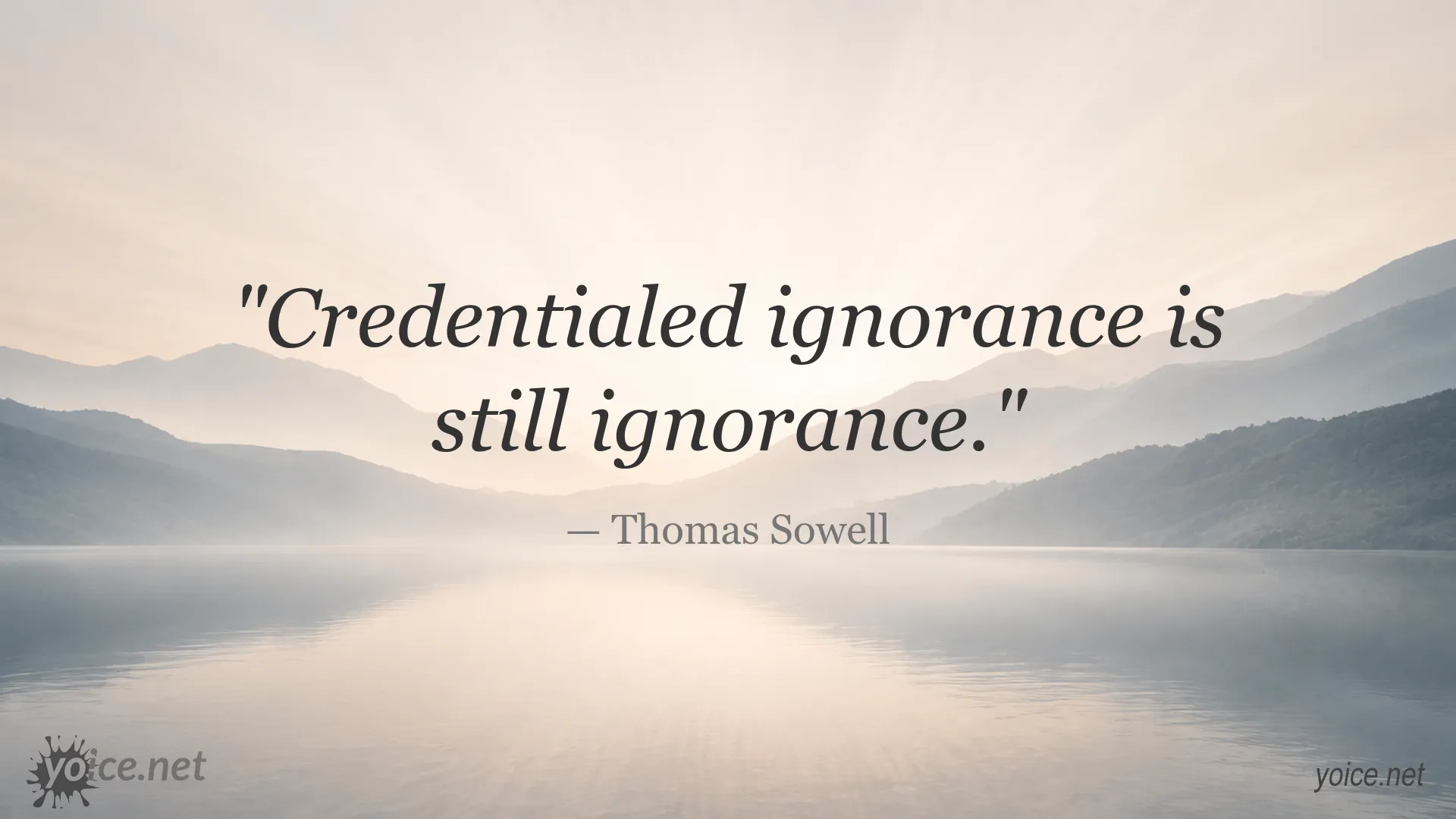 Thomas Sowell quote image about credentialed ignorance