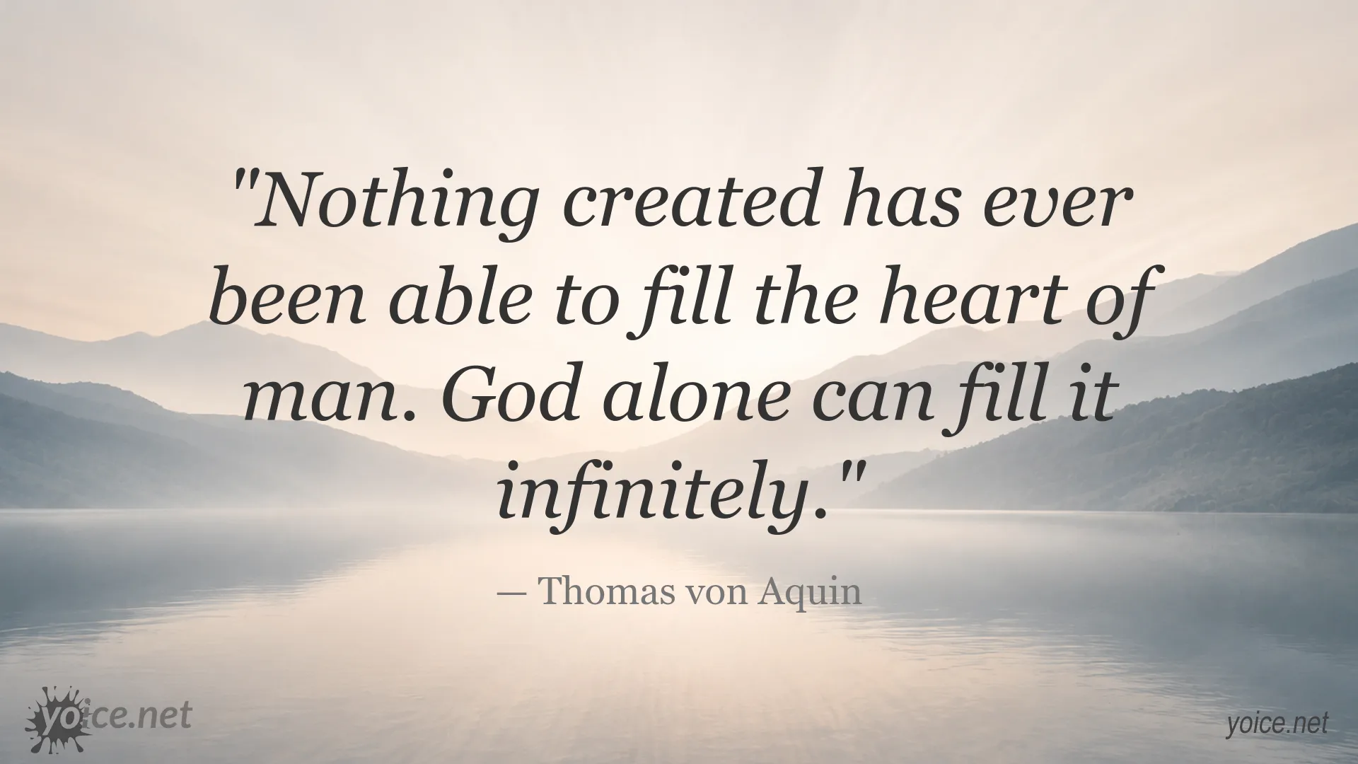 Thomas von Aquin quote about finding true fulfillment in God