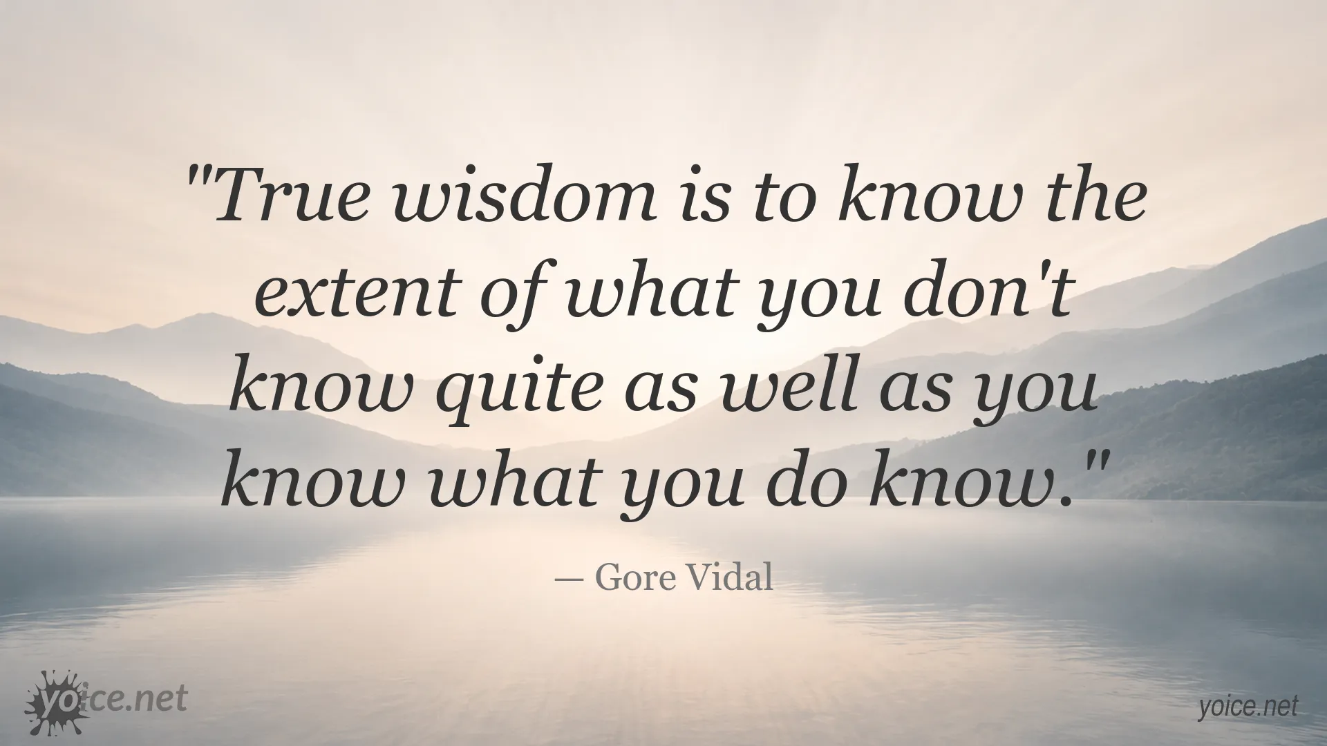 True wisdom quote graphic by Gore Vidal