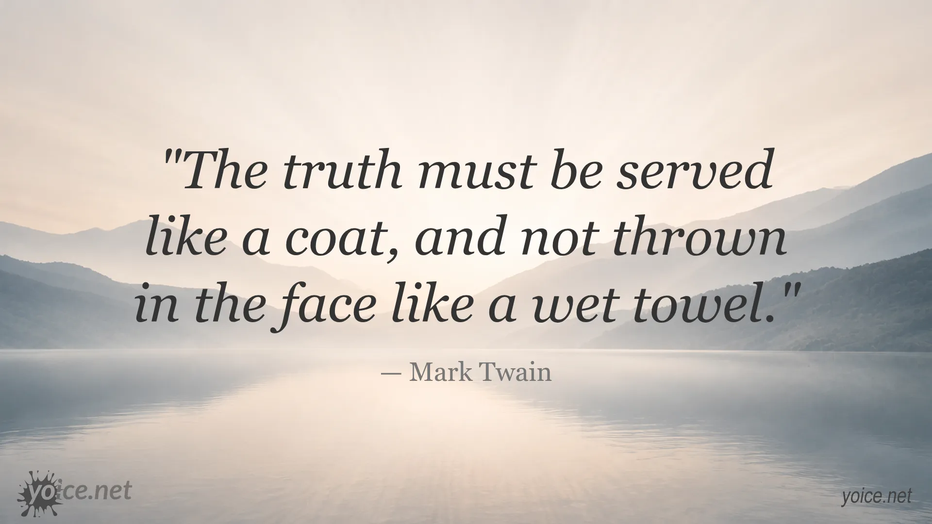 Inspirational quote by Mark Twain about truth and wisdom