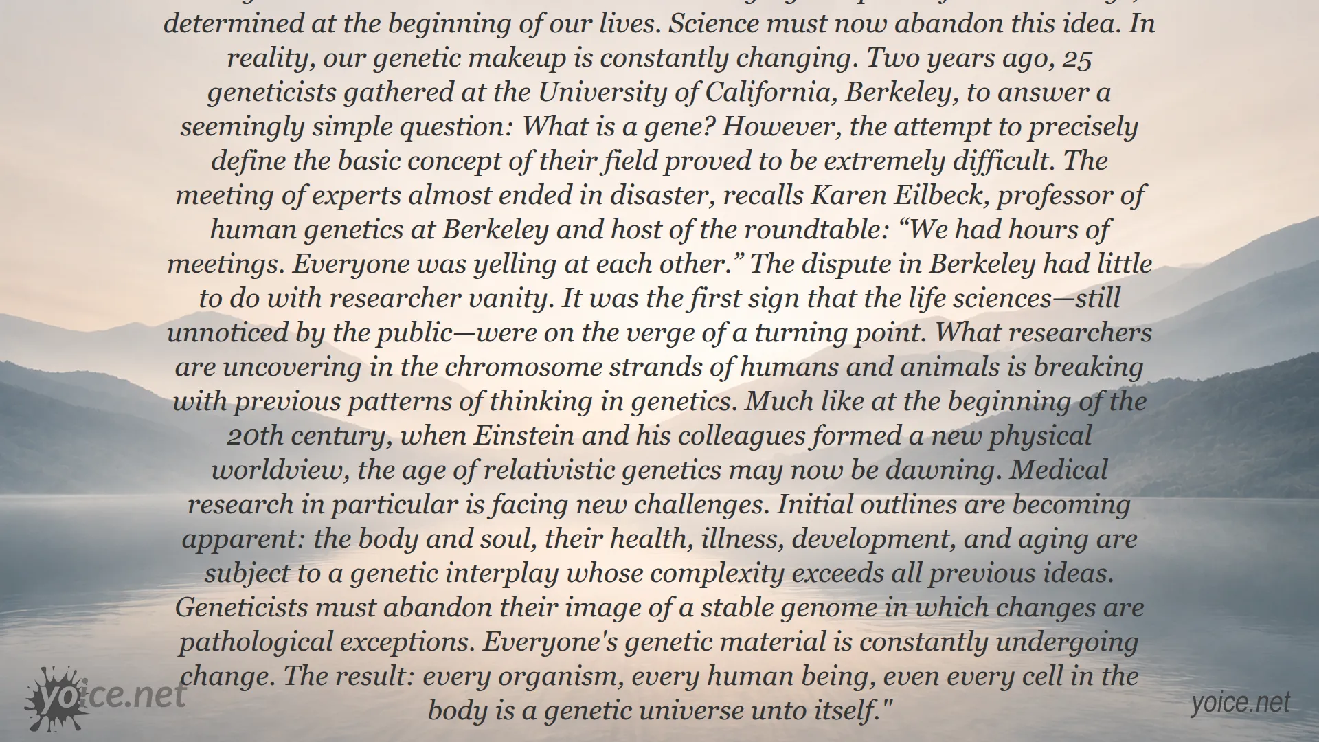 Quote by Ulrich Bahnsen about the constantly changing nature of the genome and new perspectives in genetics
