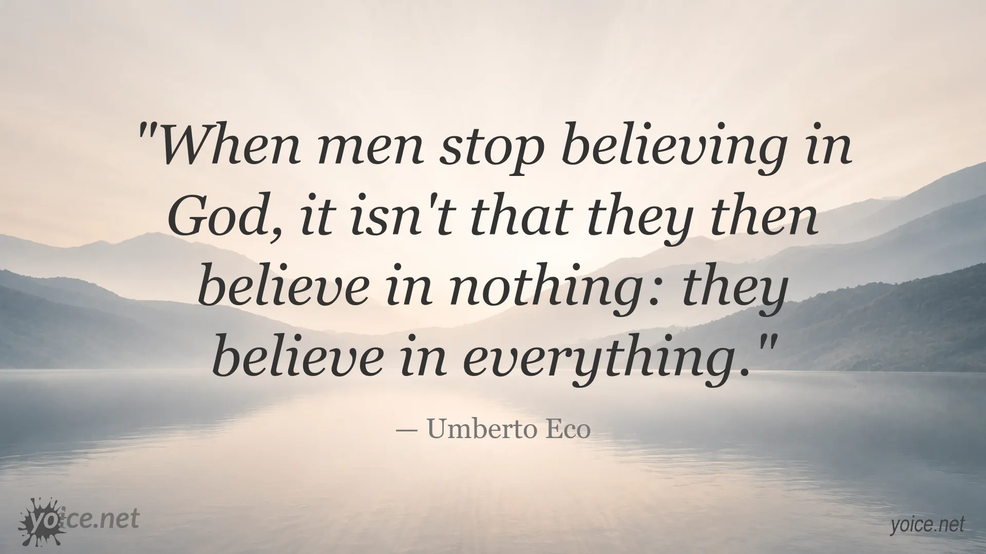 Umberto Eco quote image about belief and doubt