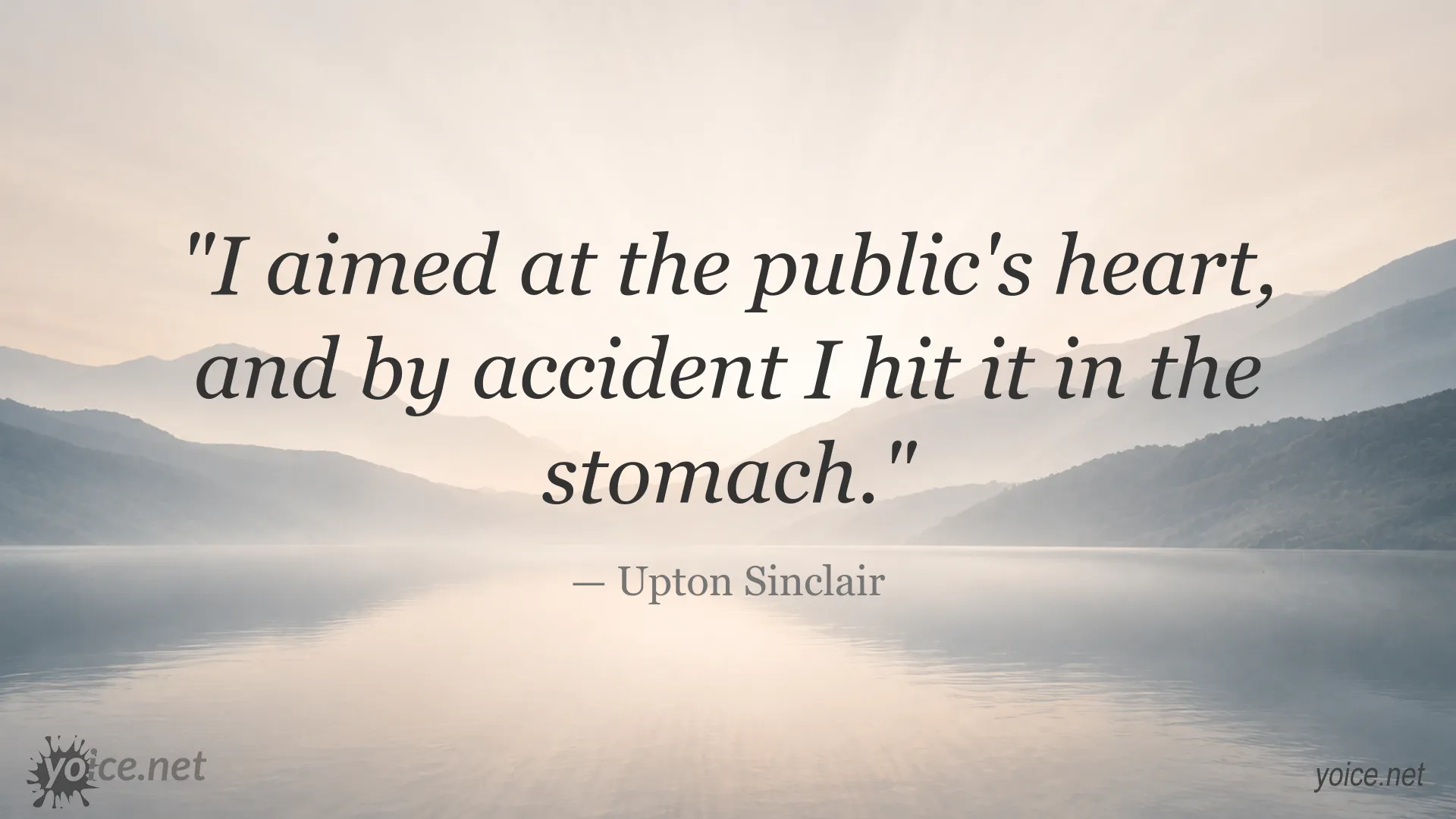 Quote graphic featuring author Upton Sinclair