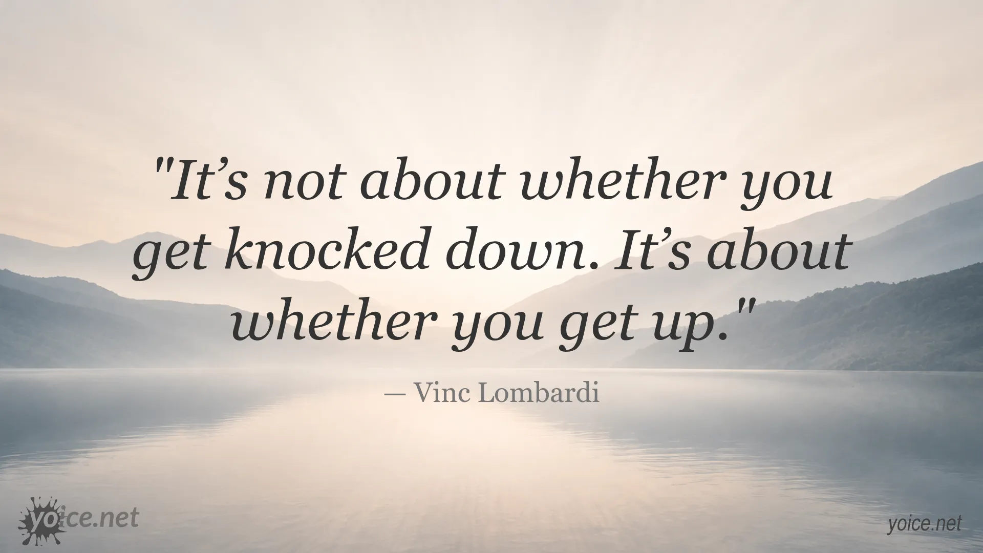 Inspirational quote by Vince Lombardi about perseverance and success