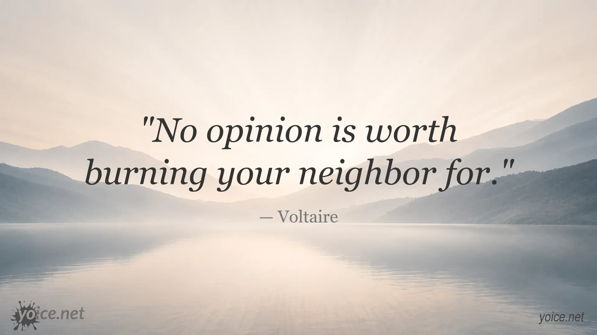 Voltaire quote about tolerance and respecting differing opinions
