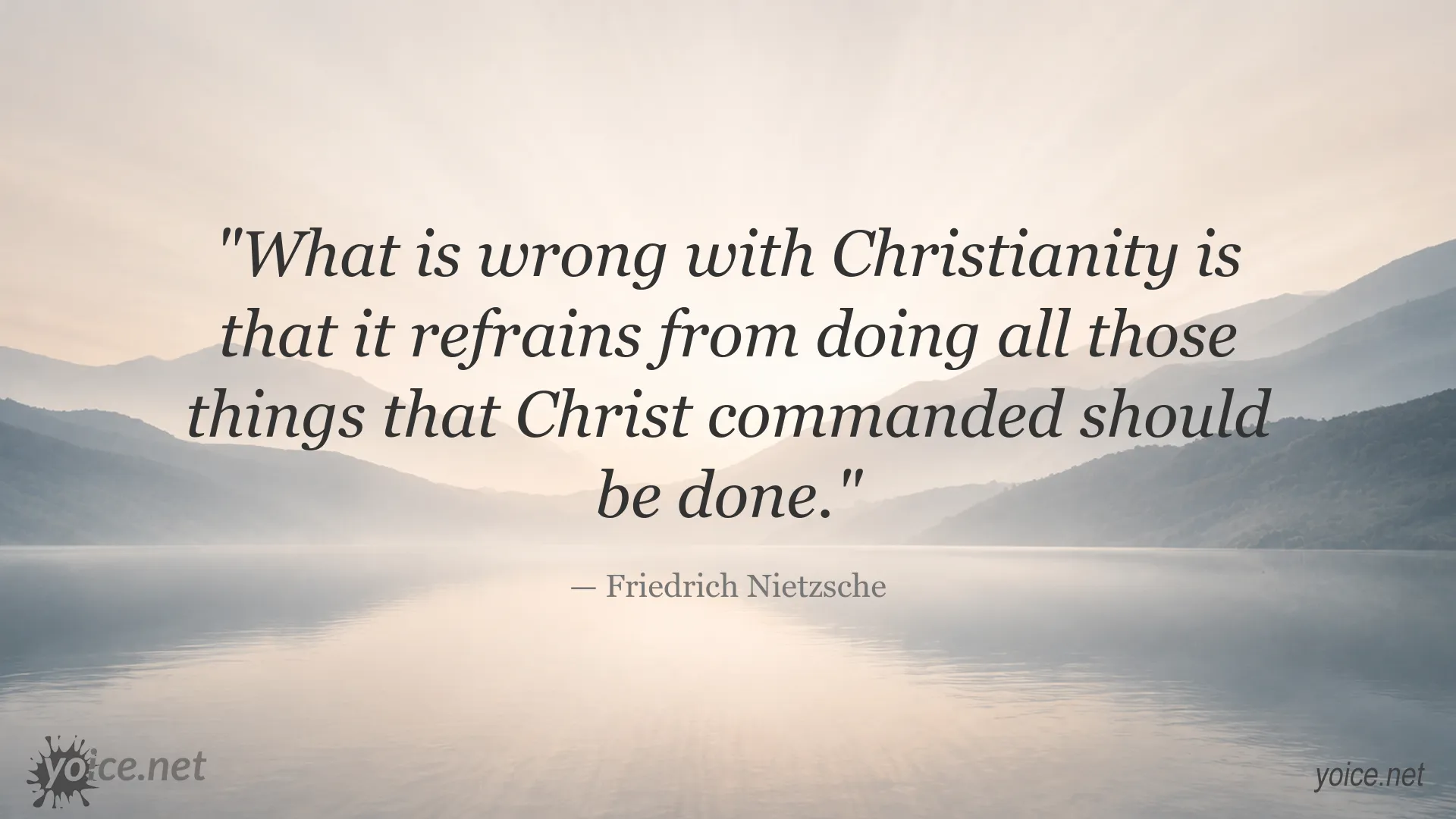 Friedrich Nietzsche quote image about Christianity