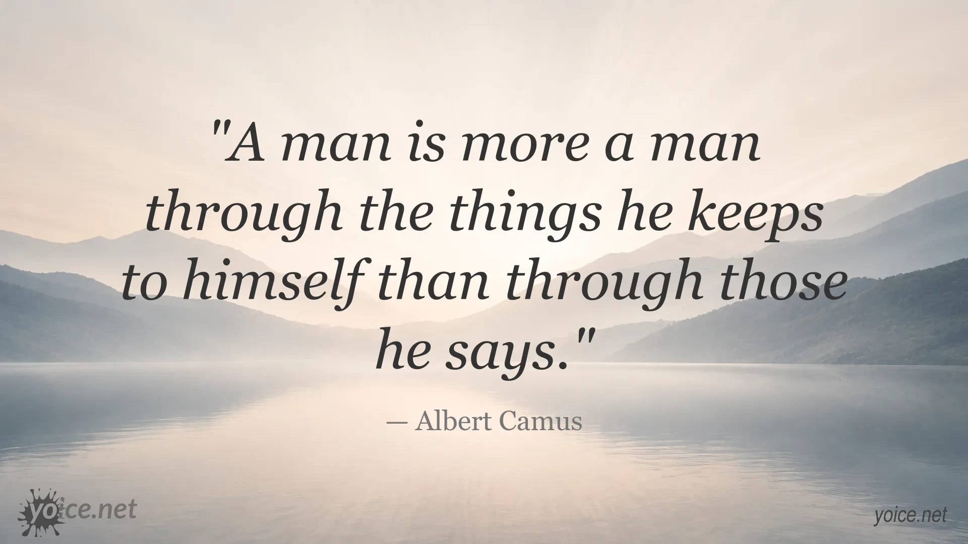 Albert Camus quote image about what makes a man