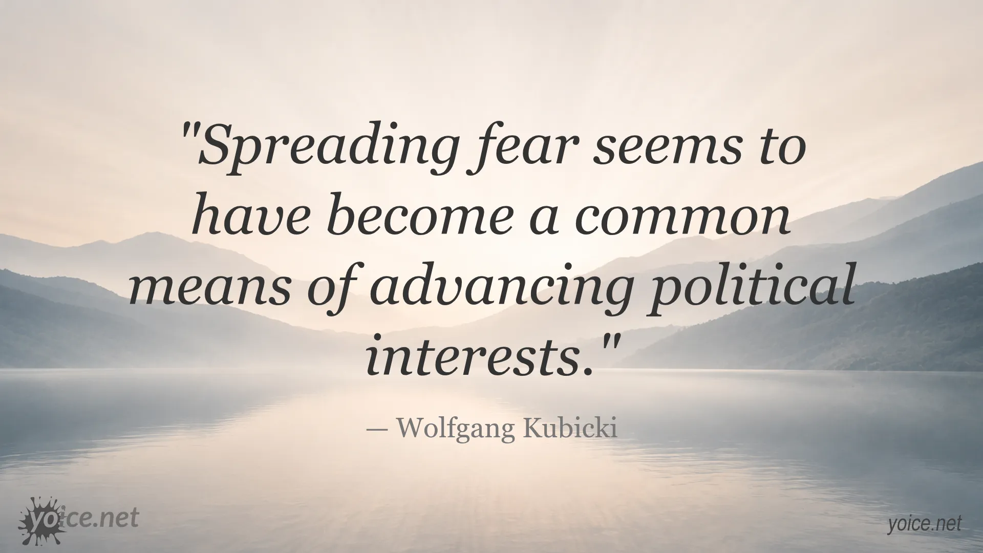 Quote by Wolfgang Kubicki about spreading fear in politics